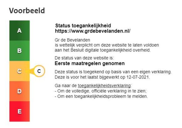 toegankelijkheidslabel c GR de Bevelanden